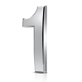 Vicloon Número de Casa, Número de la Puerta, Plata de 7.5 cm de Altura, Aspecto Flotante, Números de dirección de casa de calle, ABS Acryl(1)