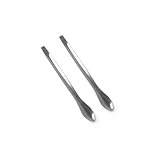 Cucharas de laboratorio de acero inoxidable micro 10/12,5 / 14 cm, cuchara de reactivo para muestreo, 2 cucharas de laboratorio