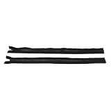 PLIXO Paquete de 2 Cremalleras Abiertas de Resina, Negro, 50 Cm | Separación de cremalleras de dientes de plástico para abrigos, chaquetas, costura
