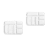 ABOOFAN 2 Piezas Bandeja Dividida para Instrumental Dental de Plástico,