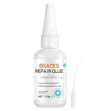 Pegamento Dentadura Postiza, Cemento Dental, Pegamento Dental, 50g | Adhesivo Dental, Pegamento Fuerte, Relleno de Huecos, Secado Rápido, Resistente a la Intemperie y Al Agua, Curado Rápido