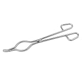 QWORK® Pinzas para crisol de acero inoxidable de 30cm para laboratorio, industria
