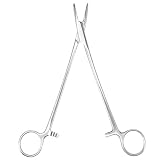 Soporte de aguja, soporte de abrazadera de aguja de 18 cm Pinzas de costura de acero inoxidable Alicates quirúrgicos para uso veterinario