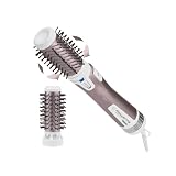 Rowenta Brush Activ Premium Care, cepillo de aire, secado rápido, CF9540 | Movimiento giratorio automático con dos controles de rotación, secado simultáneo, doble emisor de iones, Color: Blanco/Rosa