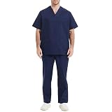 MISEMIYA - Uniformes Sanitario Unisex Uniformes Sanitarios MÉDICOS Conjuntos Sanitarios BZ-817-8312 - Azul Marino 21 - M
