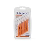 Interprox Plus Supermicro 6Pz con Cable eléctrico, Naranja | Super Micro - Cabezal de cepillo en ángulo de 0,5 mm, naranja, paquete de 6, cepillos interdentales