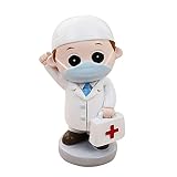 Ksikdeg Figuras de resina de médico y enfermera, adornos de escritorio, decoración de fiesta temática de enfermera, regalos de recuerdo de graduación