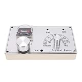 Yobadam Kit de Radio de Cristal con Cabezal de Medidor, Sin Batería | Carcasa de ABS, Lecciones Ciencias para Principiantes, Comprobaciones de Eficiencia de Antena, Prueba de Cable Tierra para AM
