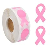 WANDIC Adhesivo de cinta rosa, 500 etiquetas adhesivas de concienciación de cinta rosa, paquete de cinta para concientización del cáncer de mama y sellado para carta de regalo de eventos (pequeño)