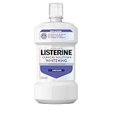 Listerine Clinical Solutions Whitening Enjuague Bucal Sin Alcohol 500 ml | Colutorio sin alcohol, tecnología blanqueadora que no daña el esmalte y elimina manchas difíciles, uso diario, Sabor Suave