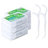 Hilo dental 300 piezas de palillos de hilo dental con soporte para palillos de dientes, alambre de dientes, palillos de hilo dental desechables/palillos de limpieza de dientes (300 unidades)