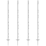 VOSS.farming 40x Poste para Pastor eléctrico “Farm 156”, Largo 156cm, 11 Ojales, Blanco