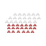 Clips Entrenamiento Bajo Estrés 40uds 90 Grados(white and red) | 40 unidades mixtas, 90 grados, material ABS , para ideal , y verde