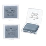 FABER-CASTELL Lot de 3 Gommes modélable Mie de Pain ART ERASER 7020 Gris