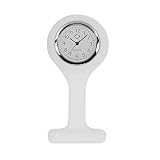 TRIXES Reloj de Enfermera Tipo Fob – Correa de Silicona Blanca | Diseñado para Profesionales Sanitarios – Accesorio para Médicos, Veterinarios, Dentistas y Más – Movimiento Extraíble