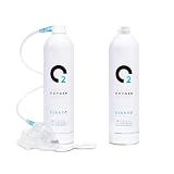 ClearO2 Bote de oxígeno de 30 L con máscara y tubo, oxígeno puro para respirar en un recipiente de aluminio ligero, fabricado en Gran Bretaña (mixto, 15 l (paquete de 1 kit completo + 1 lata de