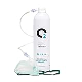ClearO2 - Lata de oxígeno para respiración con máscara y tubo (15 L)