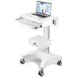 Kalolary Carro Médico Móvil para Portátil, Carro Clínico con Cajón | con Llave y Soporte para Escáner Oral, Carro Dental con Ruedas para Hospital, Clínica Dental y Laboratorio