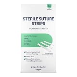 Healthcare By Amazon - Tiras de sutura hipoalergénicas esterilizadas, 4 tamaños, 60 Unidad, paquete de 1 (Anteriormente una marca Amazon Basic Care, el mismo producto) - El embalaje puede variar