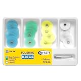Discos de pulido de acabado compuesto dental, 40 discos abrasivos dentales para pulido, lijado, acabado de molienda (14 mm)