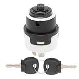 Anlseiod Cerradura de encendido universal 12/24V para Deutz DX 07, misma carcasa, Zettelmeyer, Schaeff con 2 llaves tipo 603/14603 interruptor de encendido