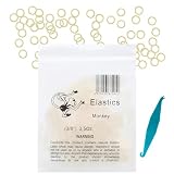 VEGCOO 600 Piezas Ortodoncia Goma Elástica, Multiusos Goma Elástica Dientes Ortodoncia Oral Instrumento con 6 Colocadores Elásticos Ortodónticos de Plástico(1/8, 3,5 oz)