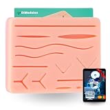 Almohadilla de sutura DiMedsion | Pad de sutura para kit de sutura de 3 capas. kit sutura con 14 heridas, kit de sutura quirurgica para practicar, kit suturas quirurgicas para practica de sutura
