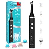 Kit Blanqueamiento Dientes, RRZIOM Pulidor de Dientes para Blanquear | y Limpiar los Dientes, Pulidor Eléctrico Dientes, Impermeable con Luz LED, 5 Cabezales de Cepillado, 5 Modos, Recargable