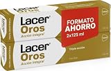 LACER OROS - Pasta de Dientes 2 x 125 ml, Protección Bucodental Integral, Triple Acción, Previene el Sangrado, Reduce la Sensibilidad Dental, Protege Contra la Caries