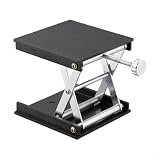 Mesa de elevación de plástico ajustable de 90 mm, soporte de laboratorio, gato semiplástico, 90 x 90 mm, altura estable, soporte de laboratorio ajustable, rango de 2,5 a 9 cm, compacto de 90 mm