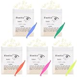 OFFCUP Elásticos Multiuso, 500pcs Dentales Elásticas, 16/3Pulgadas Bandas de Goma Multiusos con 5 Colocadores Elásticos Ortodónticos de Plástico, para Dientes Paréntesis, Dientes Separados