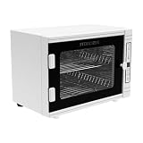 Armario Desinfection UV,Esterilizador de herramientas de uñas,Esterilizador ultravioleta de ozono de alta presión,2 niveles,Acero inoxidable Vidrio,Temporizador 5 60min, para pedicura, odontología