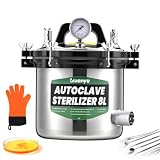 Huanyu Esterilizador Autoclave 8L, Doble Válvula, Autoclave de Vapor