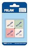 Goma de borrar milan 430 blister , 4 Unidades ( Paquete de 1)