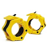 HemeraPhit Clips para pesas de 5 cm, 1 par (amarillo)