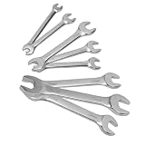 Thryvix Llave Cónica, 8 Piezas, Llaves Finas de Boca Abierta, Acero al Carbono, Herramienta para Buje, Eje, Pedal, Rueda, Reparación de Bicicleta, Taller, Garaje, Ciclismo, 5,5-27 mm