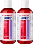 CLORHEXIDINA - Colutorio 0,12% 500 ml, Eficaz Antiséptico, Elimina Microorganismos de la Placa Bacteriana, Sabor Agradable, Ideal Gingivitis y Periodontitis (Paquete de 2)