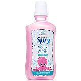 Enjuague Bucal Natural Spry con Xilitol – Sin Flúor, Sin Alcohol, Suave, No OGM, Refuerza el Esmalte Dental, Bubble Gum - 16 fl oz (Pack of 1)