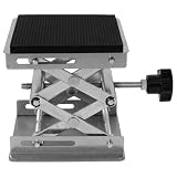 Gato de tijera, gato pequeño para elevación, mesa elevadora manual, soporte elevador de laboratorio, soporte de laboratorio, altura de elevación extensible 1,96-6,1 pulgadas, soporte amortiguador, ele