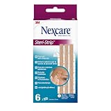 Nexcare Steri-Strip Suturas cutánea, color piel, 6 mm x 75 mm, 6/paquete