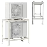 AC Bracket - Soporte de 2 niveles resistente para unidades divididas | Soporte de CA resistente montado en el suelo, soporte de 2 niveles con reducción de ruido para aires acondicionados divididos