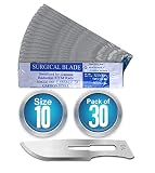30 hojas de bisturí n.° 10 para mango de bisturí n.° 3 aptas para cirugía, rotulación, manualidades, corte de tarjetas, podología dental