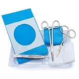KMINA Kit de Sutura Estéril con Estuche, Tijera y Pinza Adson