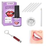 Kit de Gemas para Dientes Gemas Juego de Gemas Dentales, Juego DeJoyas Dentales con Pegamento, Tooth Gems Kit Diamante Dientes Kit para Decoración De Uñas Y Dientes De Bricolaje Tooth Gem (Blanco)