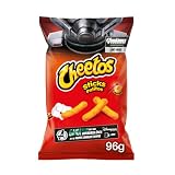 Cheetos Sticks, Producto de Aperitivo hinchado, Snack sabor a Queso y ketchup, bolsa individual, 96gr