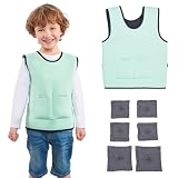 Chaleco lastrado infantil ajustable | Confort con presión profunda | Para niños con TDAH | Ropa sensorial para autistas | Chaleco de compresión lastrado para niños