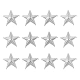 CENPEK - 200 Piezas de Remaches de Estrella de 15 mm para decoración de Garra de Estrella de Cinco Puntas, Pinchos de Prensa Manual para Accesorios de decoración de álbumes de Recortes(Plateado)
