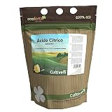CULTIVERS Ácido Cítrico Anhidro 100% Puro 5 Kg | Limpiador Multiusos Ecológico | Corrector de pH para Agricultura y Riego | Ideal para Cocina, Baño y Jardín