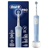Oral-B Vitality Pro Cepillo de Dientes Eléctrico con 1 Cabezal, Azul | con Mango Recargable Y 1 Recambio, 3 Modos de Limpieza, Temporizador y Batería de Larga Duración, Diseñado por Braun