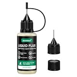 Fundente Para Soldadura 20 ml, Flux Soldadura Líquido, Flux Sin Limpieza | para Electrónico Reparaciones y Soldadura De Cables, PCB, SMD, BGA(con 2 Boquillas Cónicas)